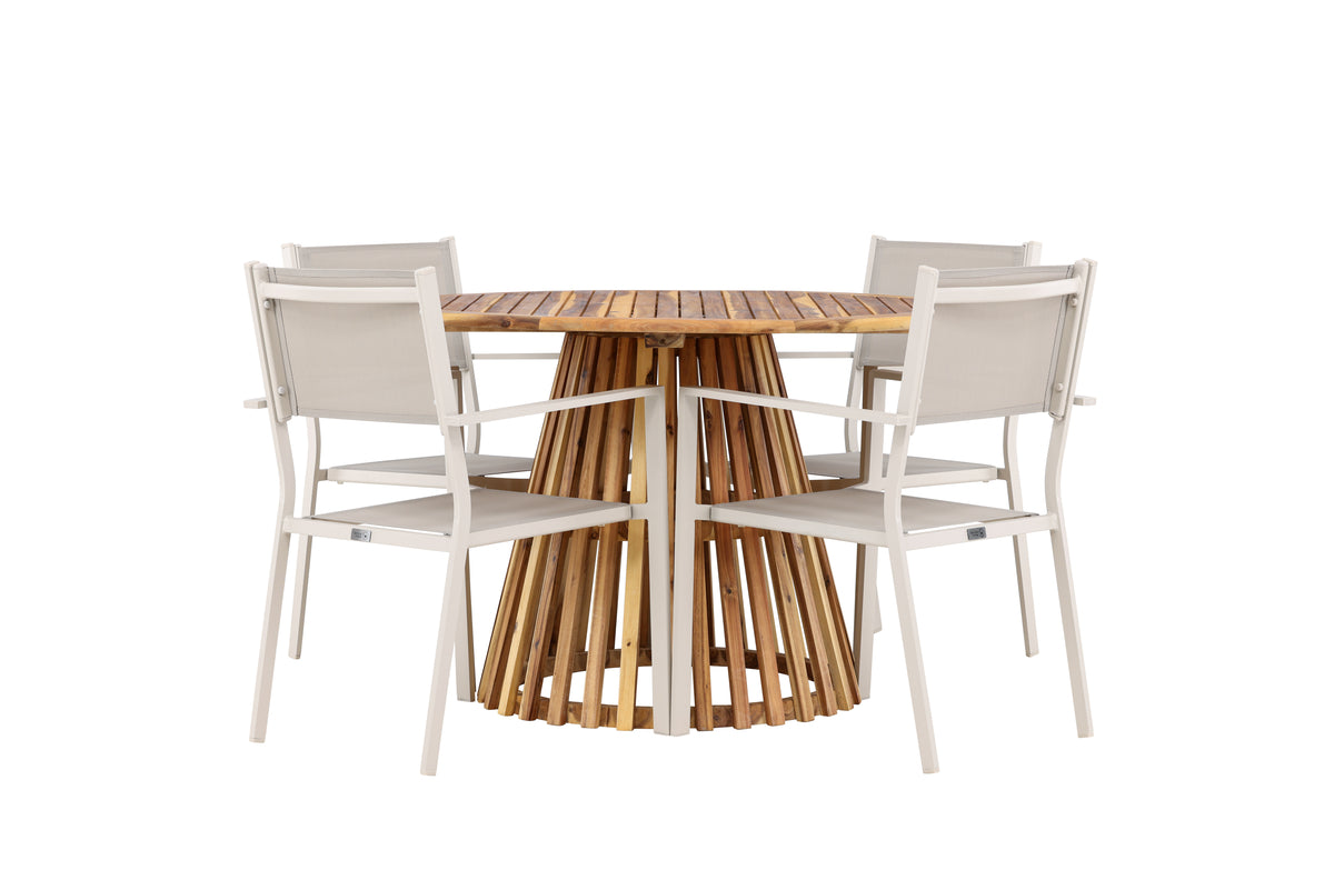 Lumpur Rund Dining Set - Pakke med 4