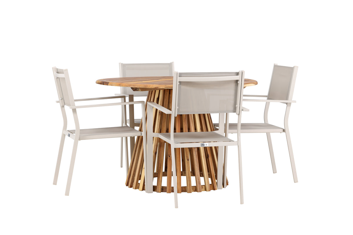 Lumpur Rund Dining Set - Pakke med 4