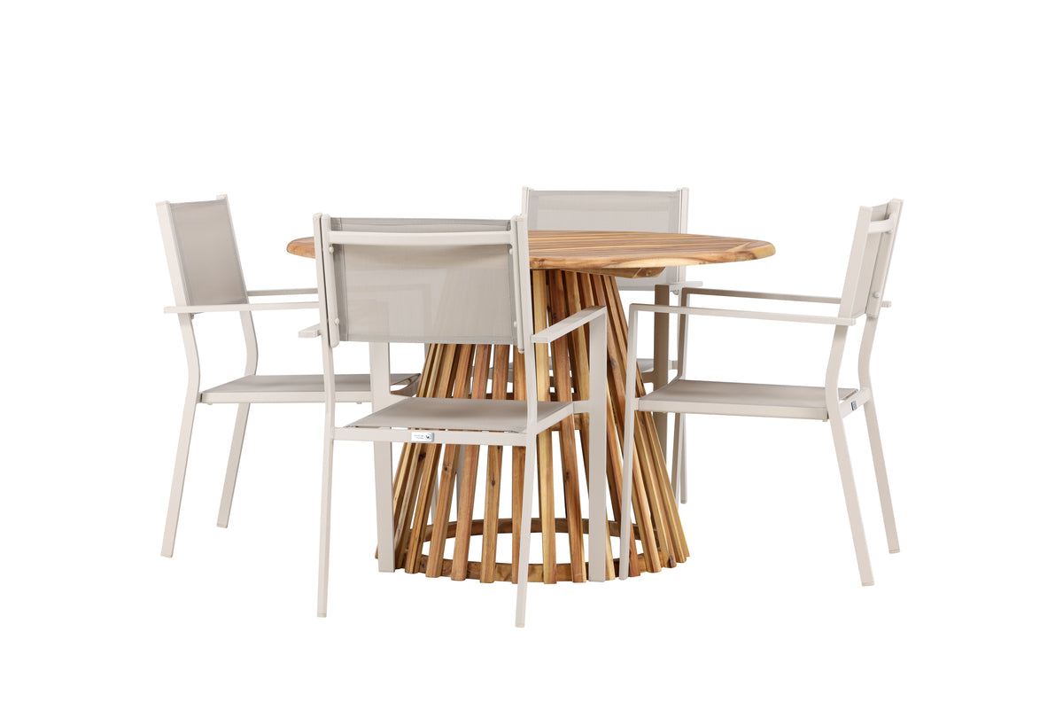 Lumpur Rund Dining Set - Pakke med 4