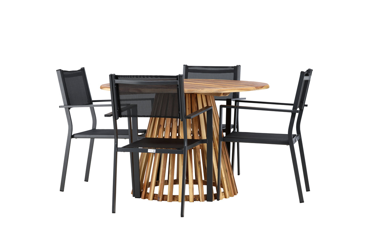 Lumpur Rund Dining Set - Pakke med 4