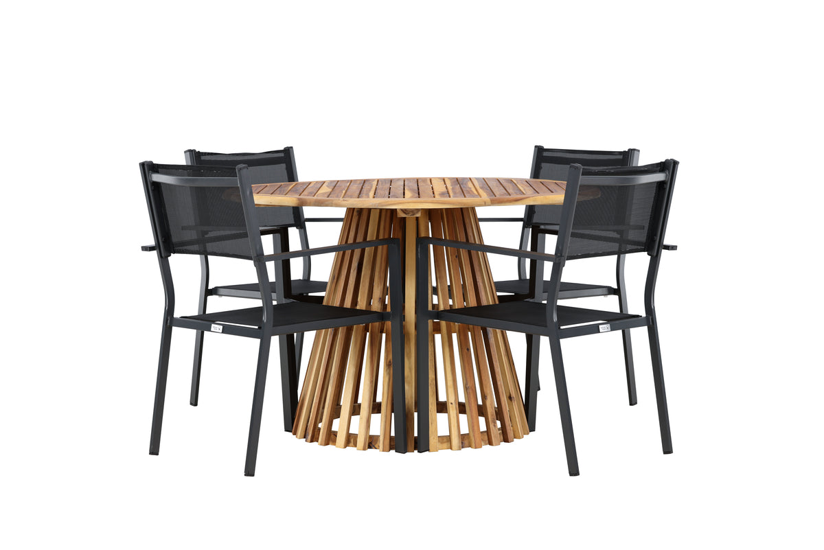 Lumpur Rund Dining Set - Pakke med 4