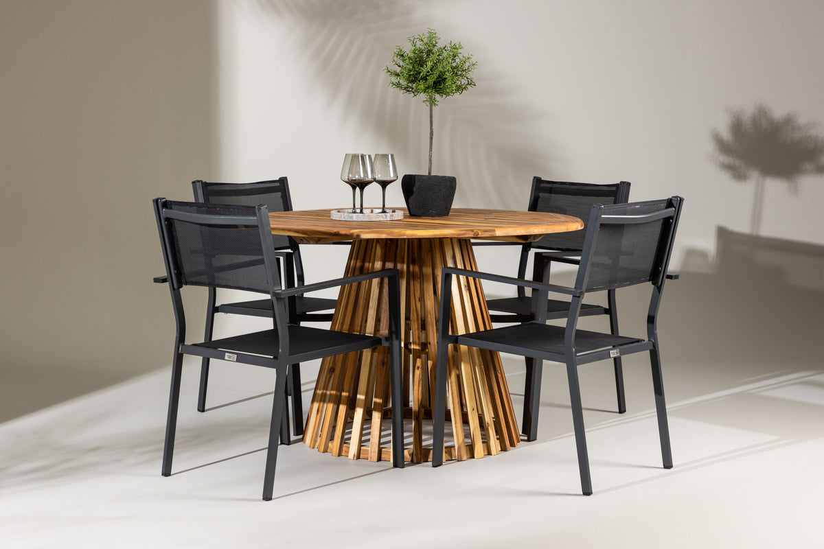 Lumpur Rund Dining Set - Pakke med 4