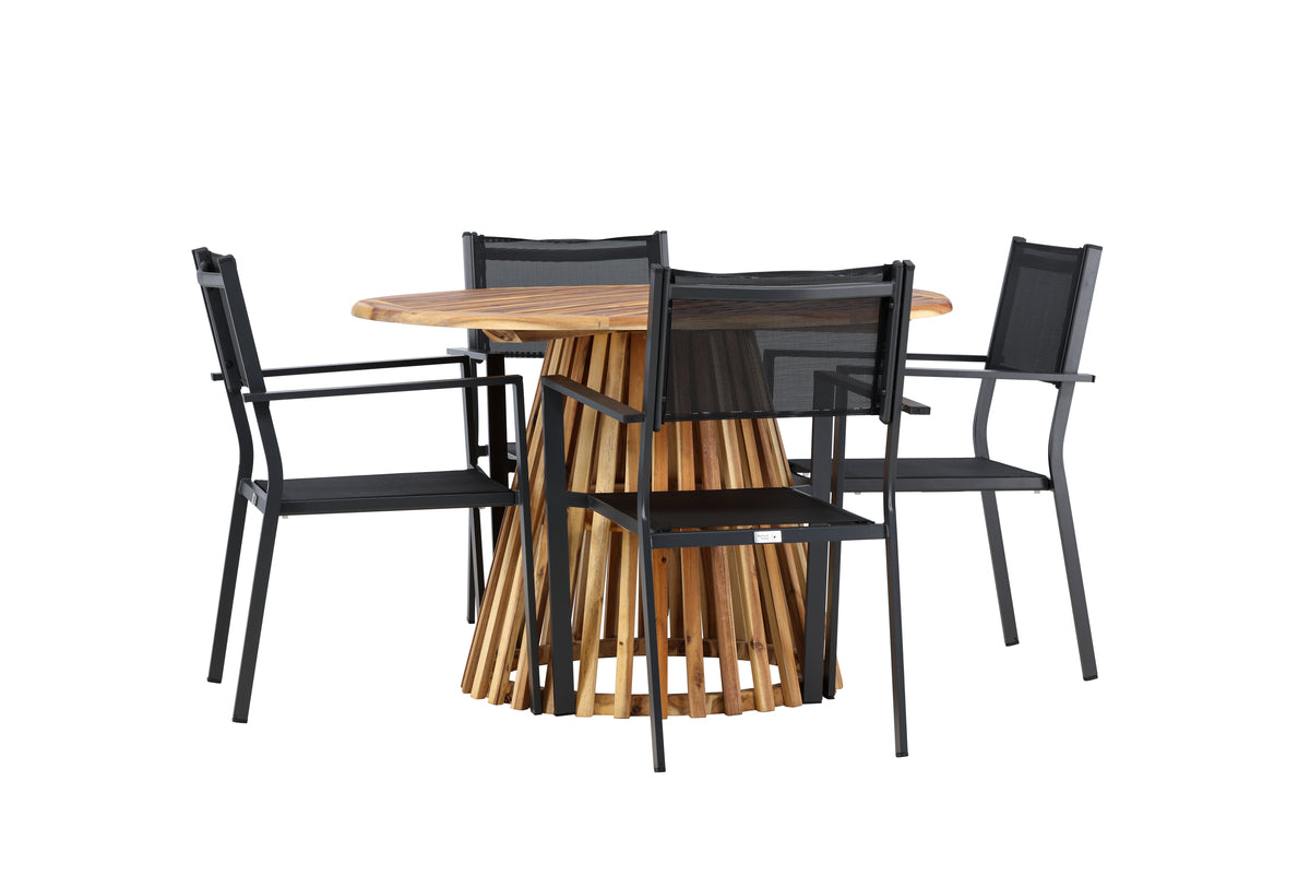 Lumpur Rund Dining Set - Pakke med 4