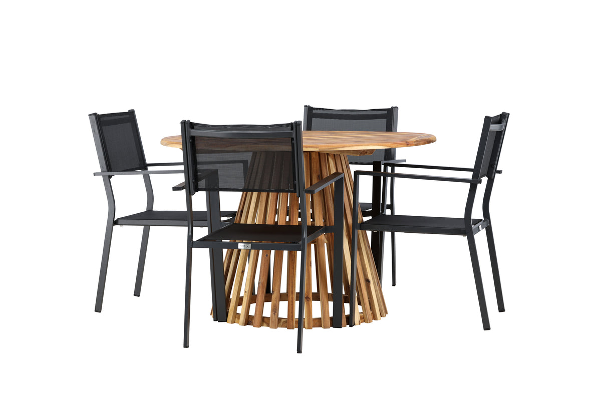 Lumpur Rund Dining Set - Pakke med 4