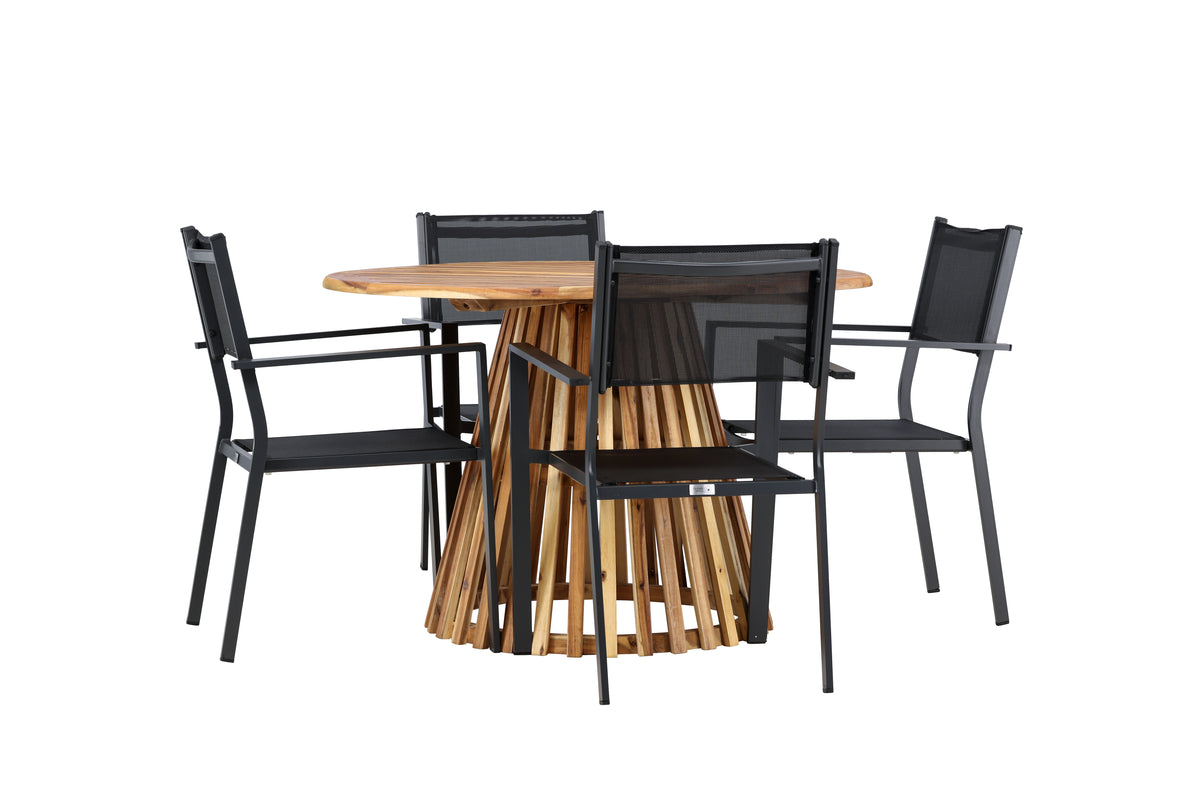 Lumpur Rund Dining Set - Pakke med 4