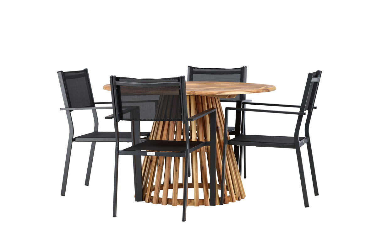 Lumpur Rund Dining Set - Pakke med 4