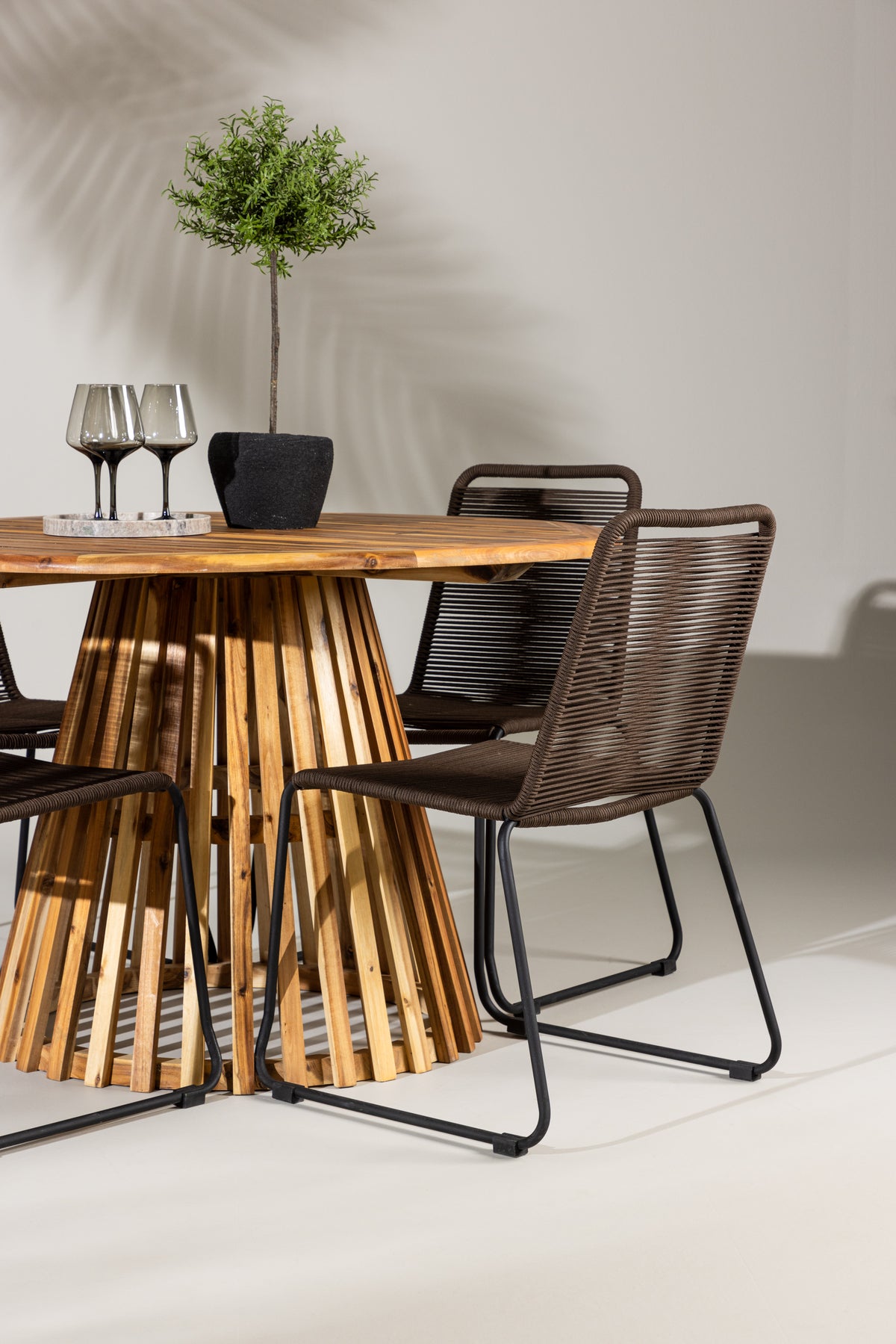 Lumpur Rund Dining Set - Pakke med 4