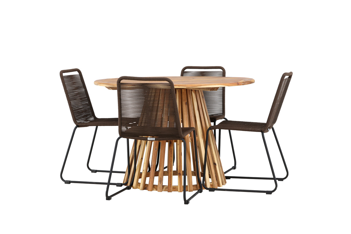 Lumpur Rund Dining Set - Pakke med 4