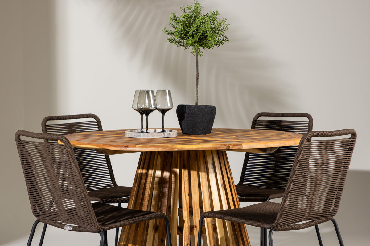 Lumpur Rund Dining Set - Pakke med 4