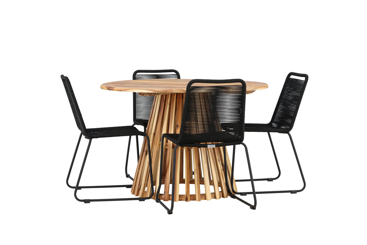 Lumpur Rund Dining Set - Pakke med 4