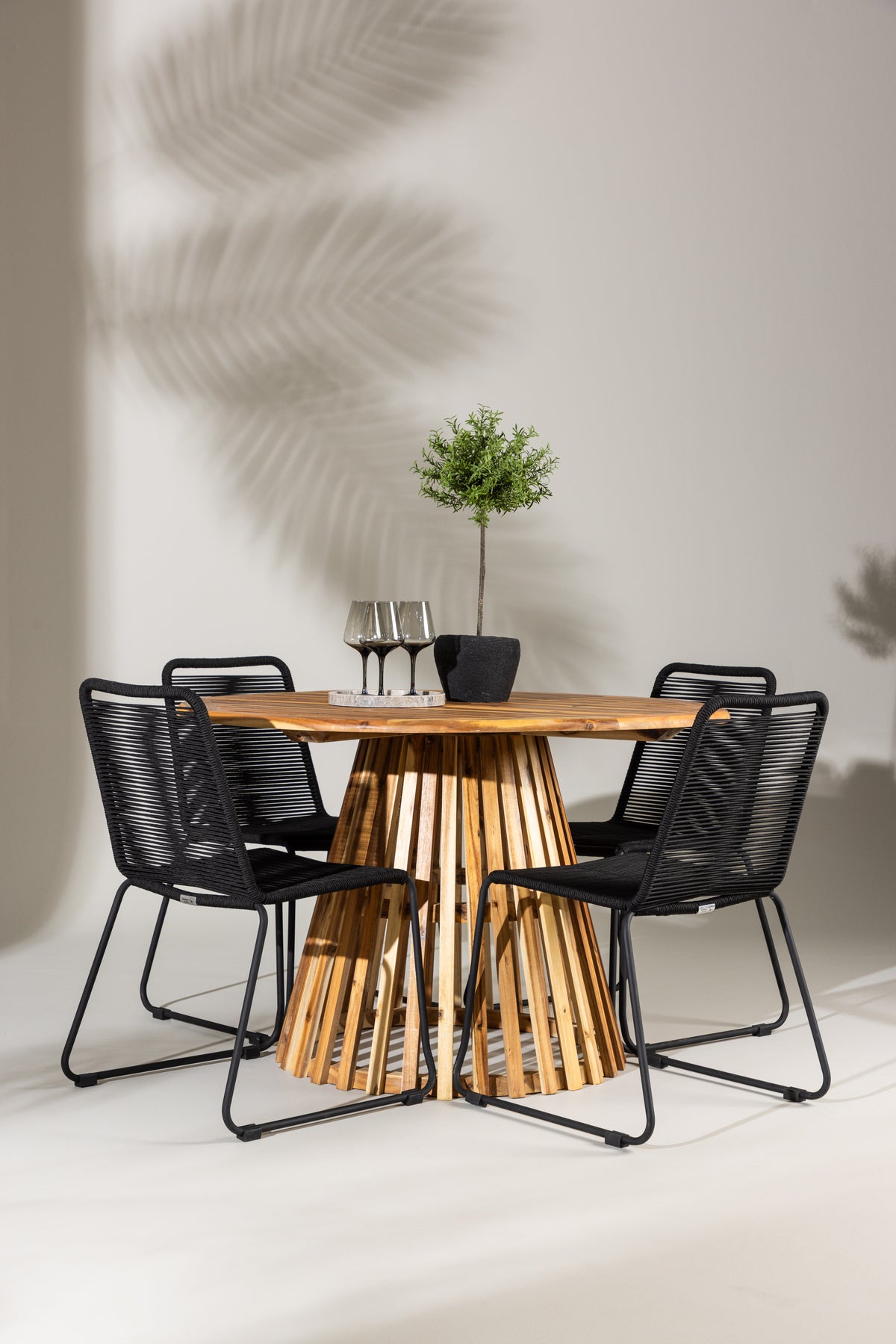 Lumpur Rund Dining Set - Pakke med 4