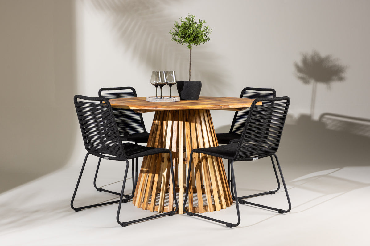 Lumpur Rund Dining Set - Pakke med 4