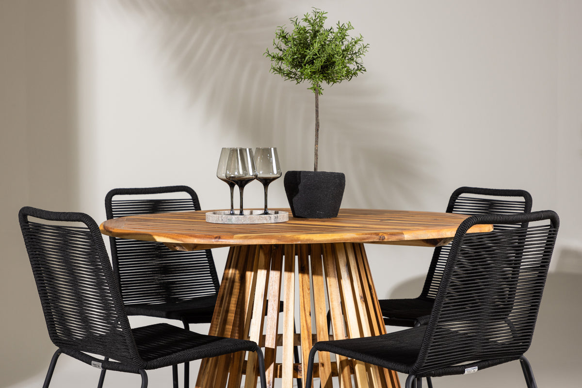 Lumpur Rund Dining Set - Pakke med 4