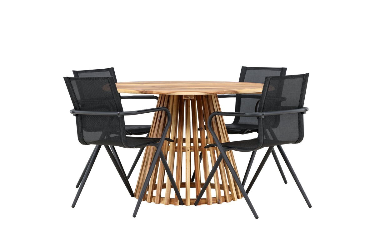 Lumpur Rund Dining Set - Pakke med 4