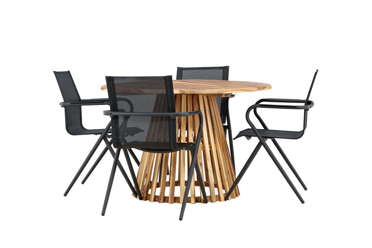 Lumpur Rund Dining Set - Pakke med 4