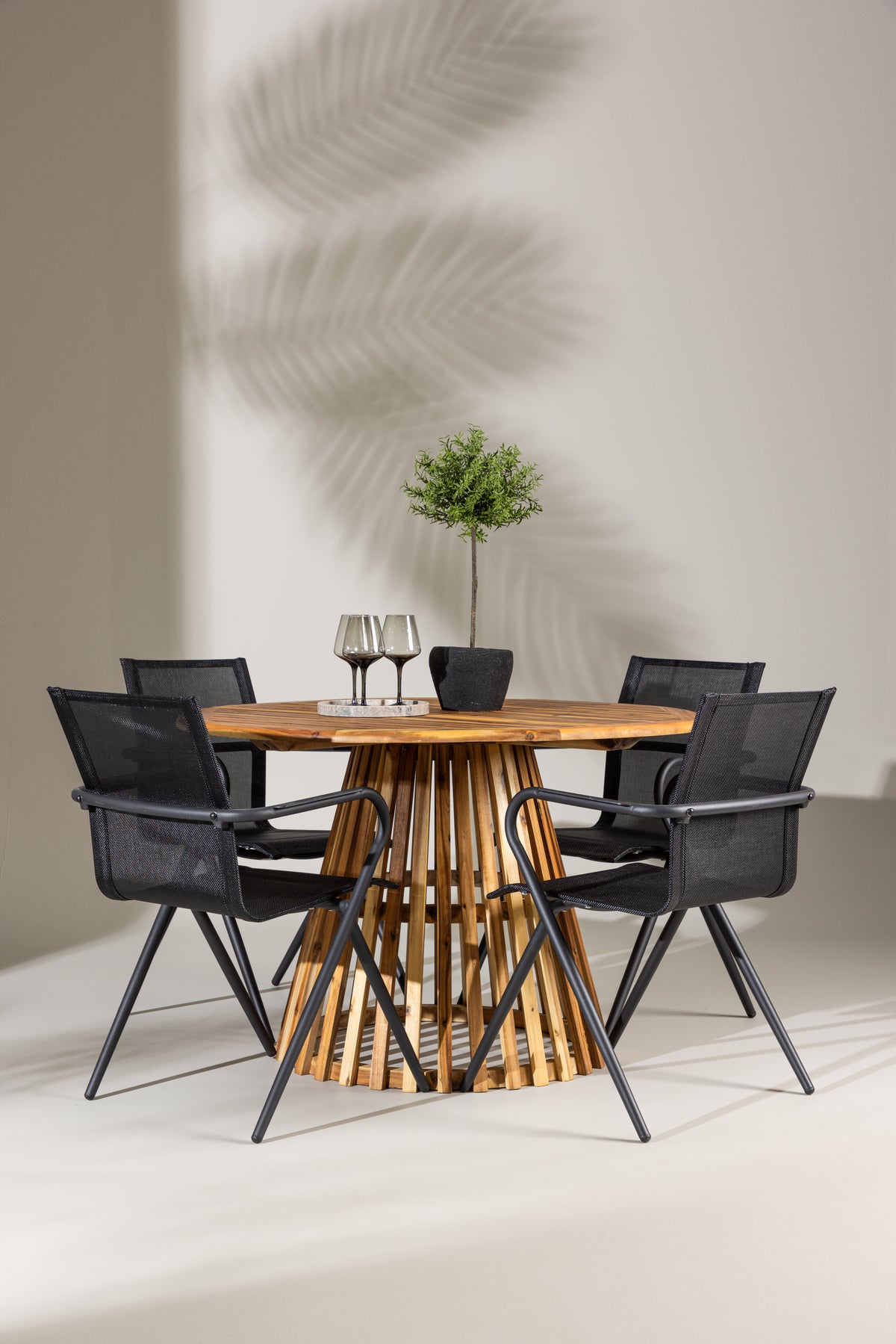 Lumpur Rund Dining Set - Pakke med 4