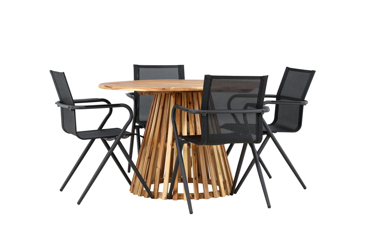 Lumpur Rund Dining Set - Pakke med 4