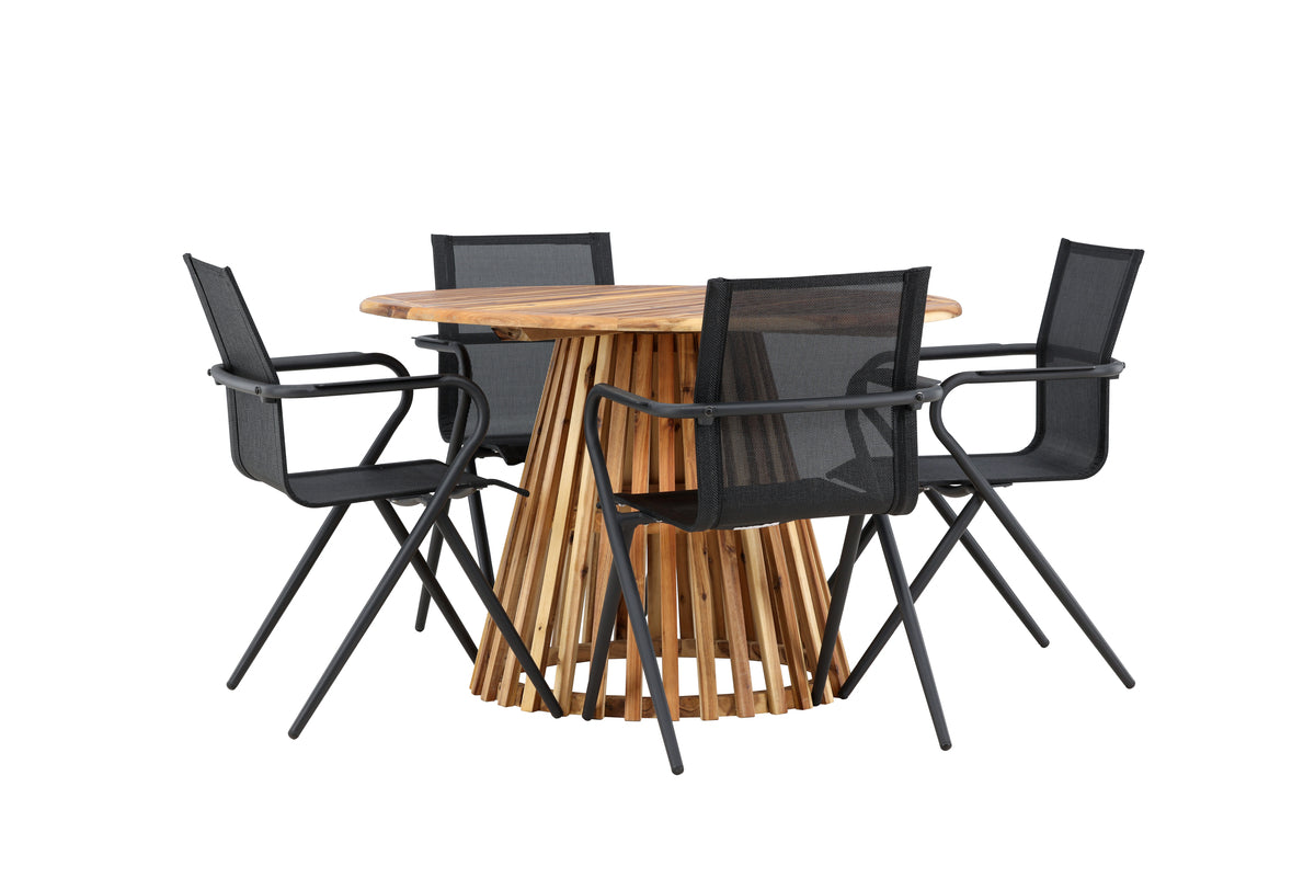 Lumpur Rund Dining Set - Pakke med 4